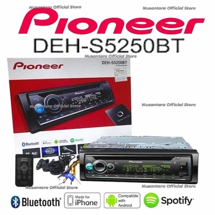 Disc Pioneer DEH S5250BT Single Din Tape Mobil Audio