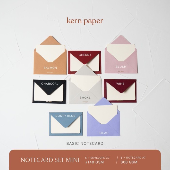 

Buruan beli] Notecard Set C7 - Monocolour Kertas Amplop Surat Premium