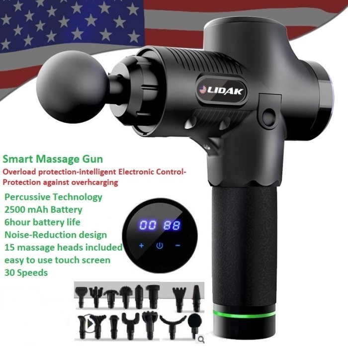 Alat Pijat Getar Terapi Relaksasi Otot Muscle Massage Gun Merk Lidak