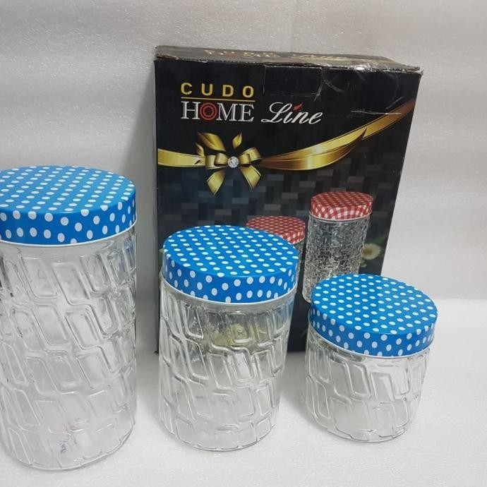 Toples Kaca Canister Set - Toples Kue Lebaran - Toples Kacang