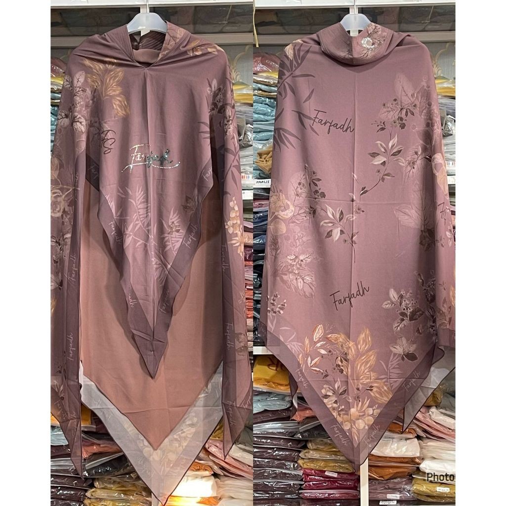 NEW PREMIUM DAILY HIJAB KHIMAR FARFADH PRINTING PUSPITA HIJAB SYARI