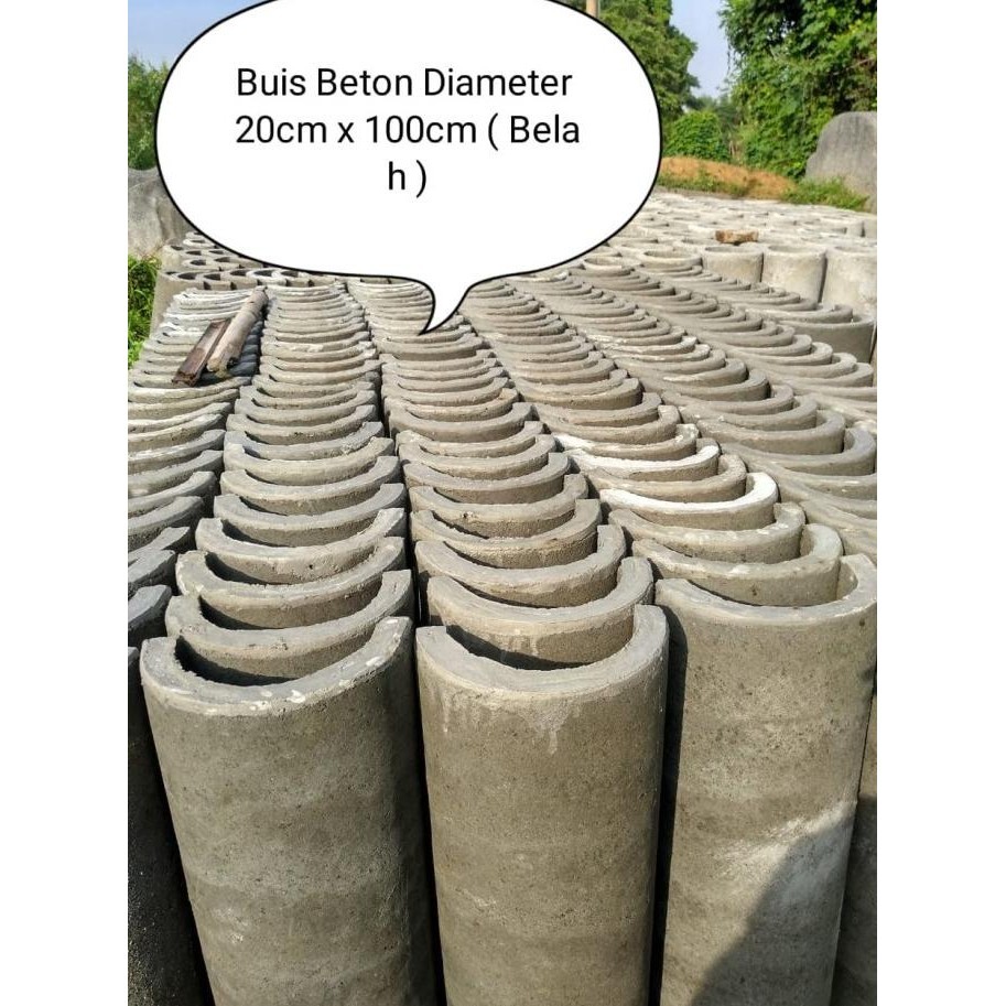 BUIS BETON GORONG-GORONG UKURAN 20X100 CM BELAH TS