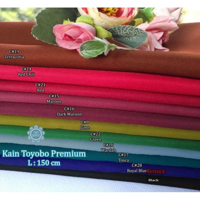 

Kain Premium Toyobo - Per Yards - Grosir (Minimal 1 Roll) Original