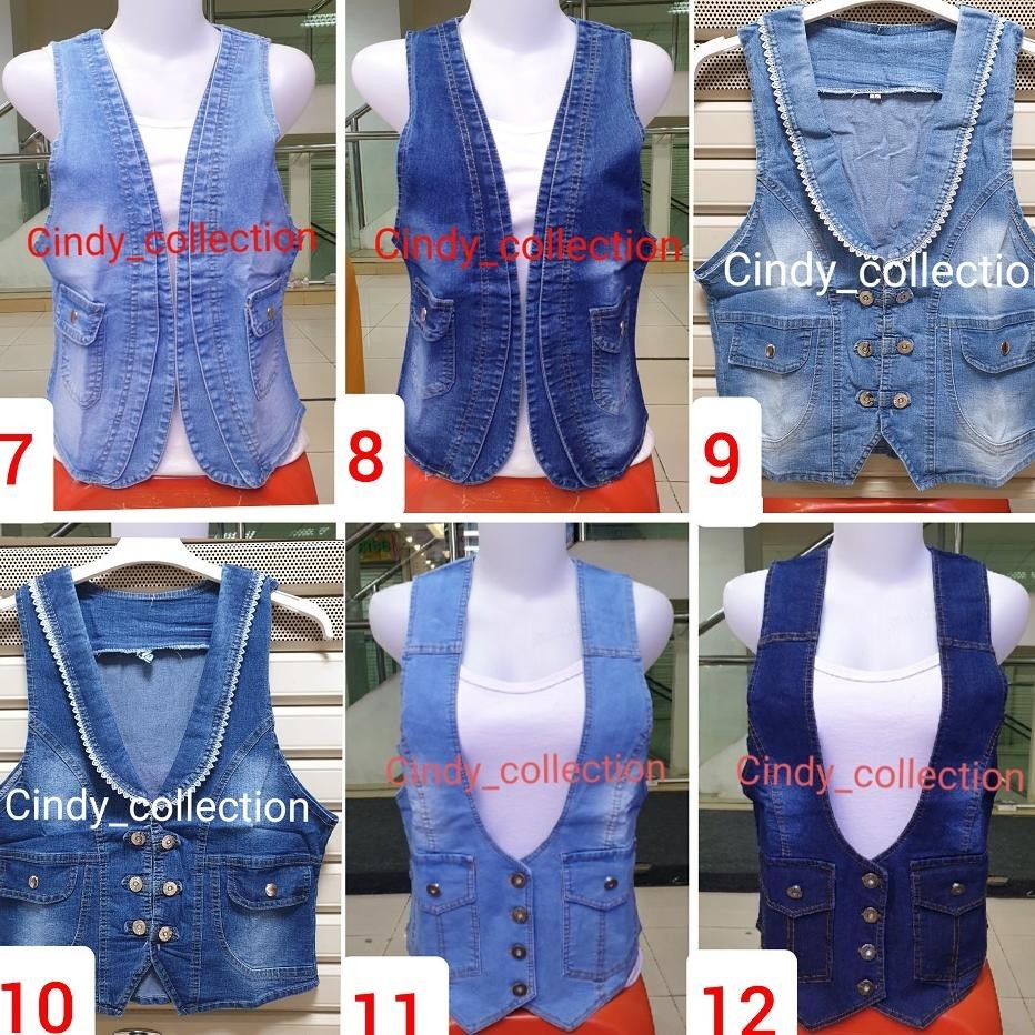 ROMPI JEANS WANITA TEBAL L XL ROMPI CEWEK ROMPI WANITA VEST DENIM OUTER TRENDY TERBARU KEKINIAN COD
