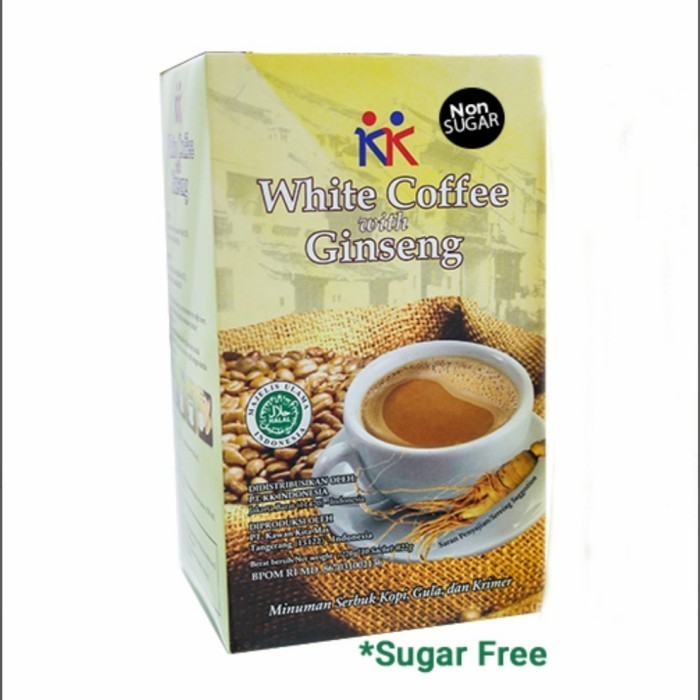 

Ready Bubuk Minuman White Coffee Ginseng Tanpa Gula Isi 10 sachet ReadyStock