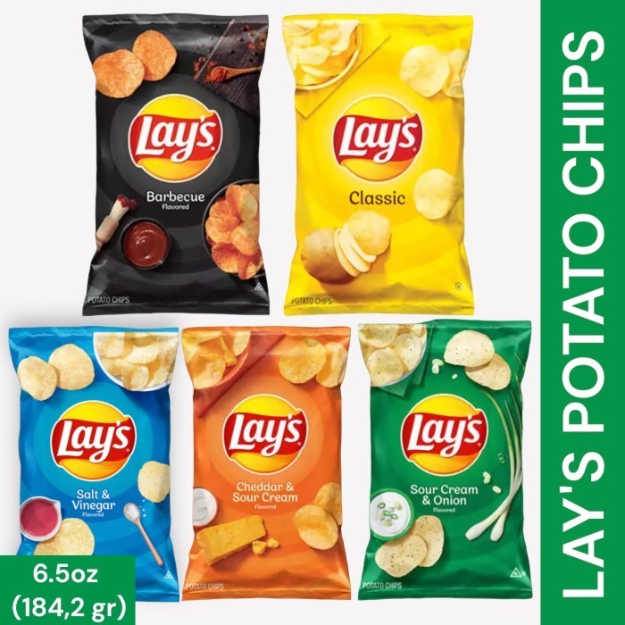 

KOMPLIT LAYS POTATO CHIPS 6.5 OZ LAY'S SNACK 184,2 GR PRODUCT OF USA