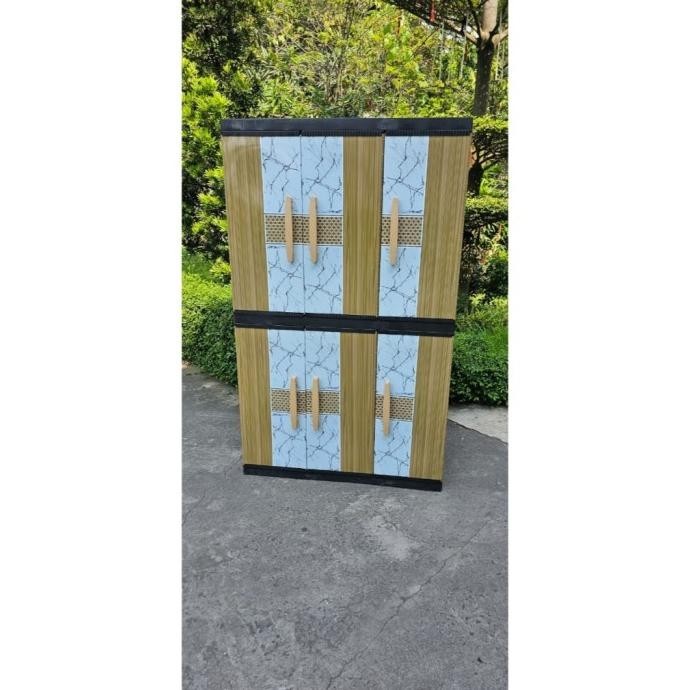 LEMARI PAKAIAN BAJU PLASTIK LP3P SUPER JUMBO BESAR AKAKO ELITE 3 PINTU NURULSSTORE22