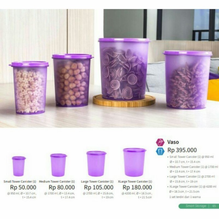 Toples Makanan Canister Set Vaso Moorlife Like Tupperware