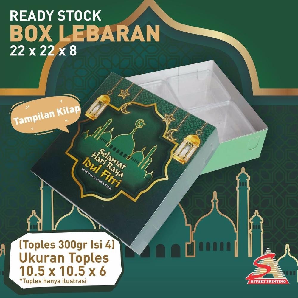 Ready>>> 22 X 22 X 8 Hampers Lebaran/Box Lebaran/Box Kue Kering/Dus Idul Fitri