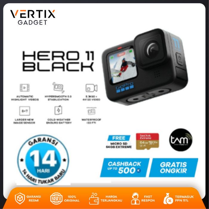 Gopro Hero 11 Black Gopro Hero11 Go Pro Action Camera - Garansi Resmi
