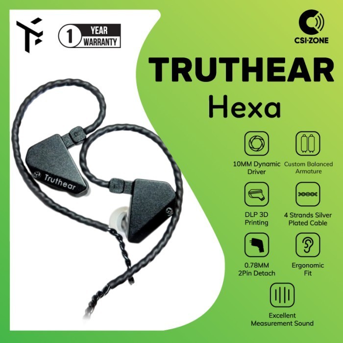 Truthear Hexa 1Dd + 3Ba Hybrid Driver In Ear Monitor Earphone