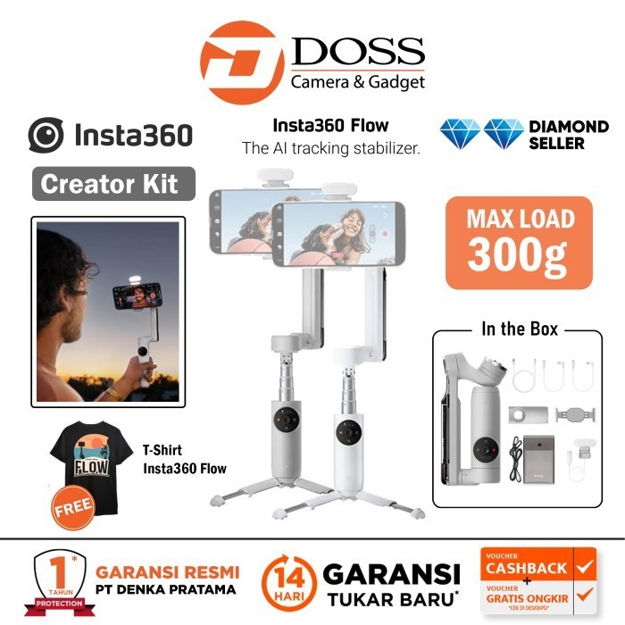 Insta360 Flow Creator Kit Gimbal Stabilizer Smartphone Insta 360 Flow