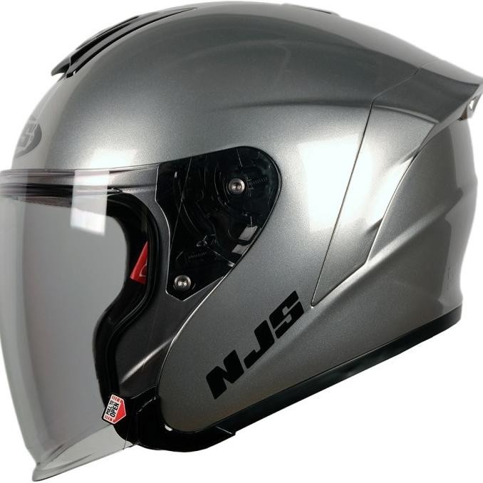 NJS KAIROZ SILVER STEEL - Helm Half Face