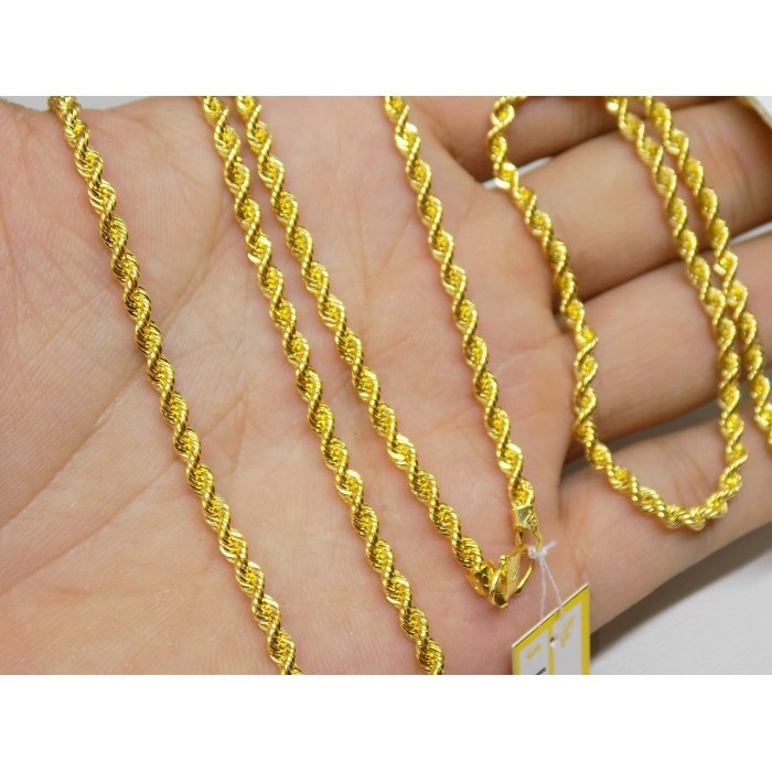 Kalung Rantai Tambang Emas Kuning Terbaru Mas 700 Original