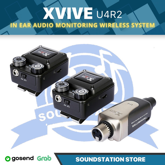 Xvive U4R2 In Ear Monitor Wireless System 2 Receiver In-Ear Monitor