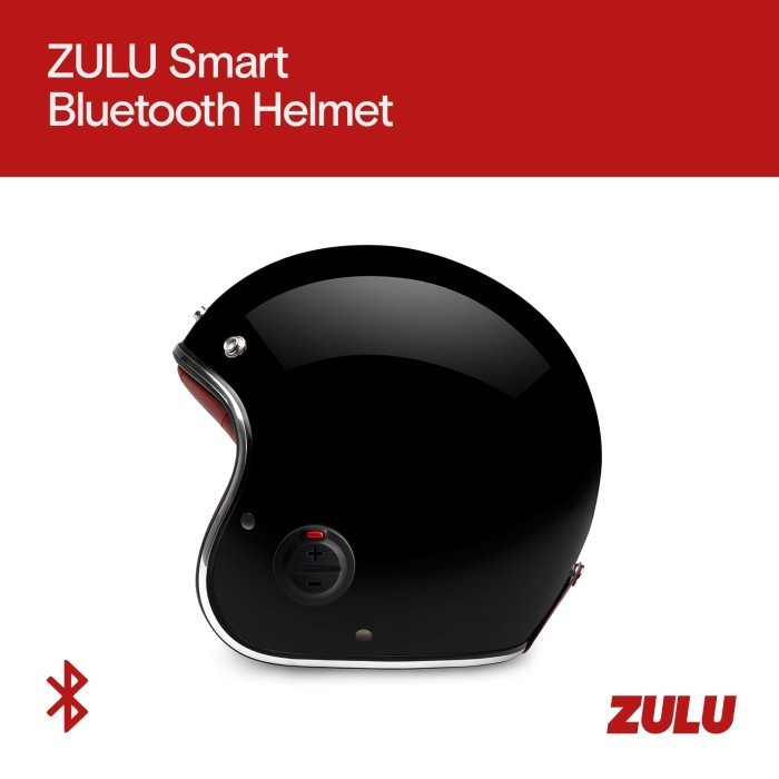 Zulu Smart Bluetooth Helmet Osiris Black Maroon Chrome