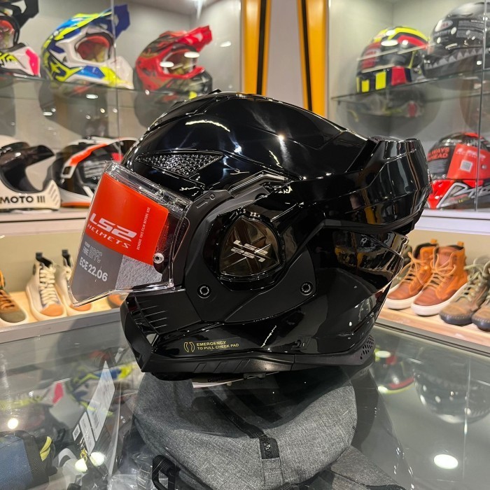 Helm Ls2 Ff901 Advant-X Solid Gloss Black Modular Helmet