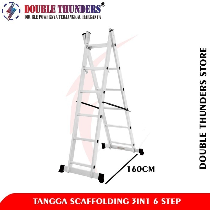 Dt Tangga Lipat Model H Tangga Scaffolding 3In1 6Step Lebar 1,6 Meter