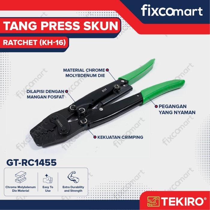 Tekiro Tang Crimping 16-Kh / Tekiro Ratchet Crimping Press