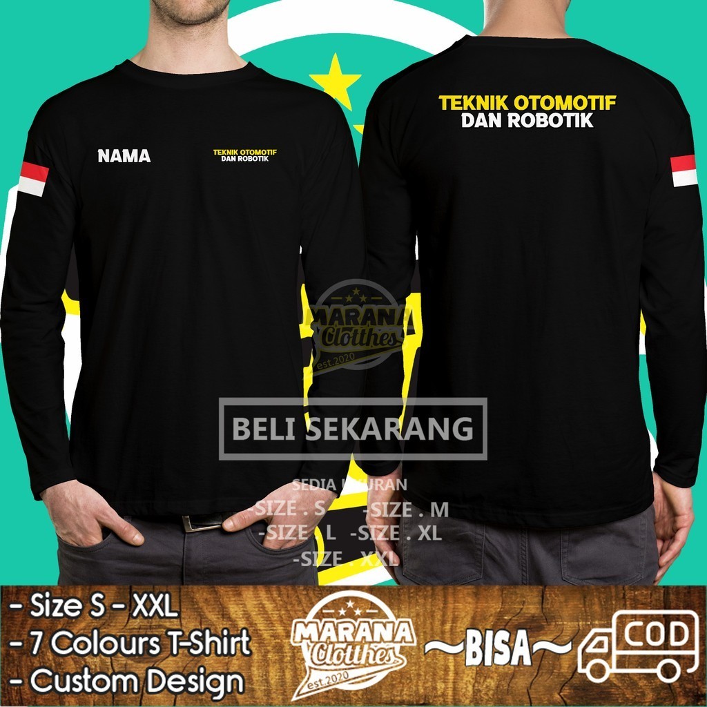 Kaos Teknik Otomotif dan Robotik Gratis Nama Kamu DB Lengan Panjang Kaos Distro
