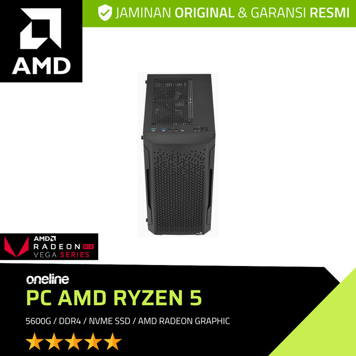 Pc Gaming Pc Rakitan Ryzen 5 5600G / 16Gb Ddr4 / Nvme Ssd