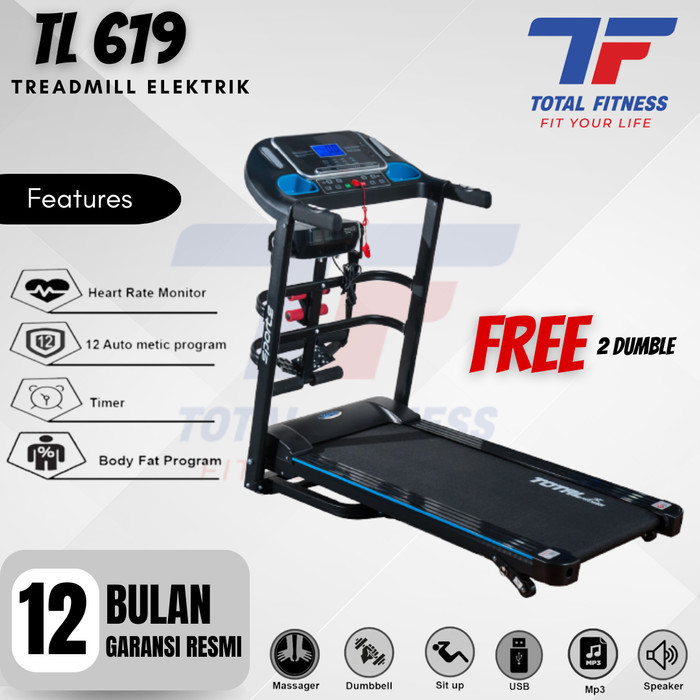 Treadmill Elektrik Total Fitness Tl 619 Bisa Cod