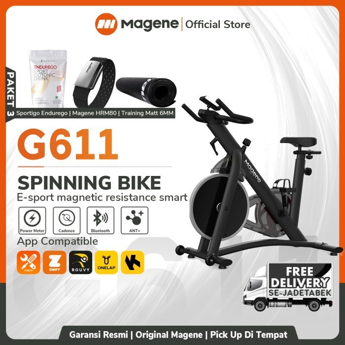 Magene G611 Smart Spinning Bike - Sepeda Statis Magnetic Treadmill