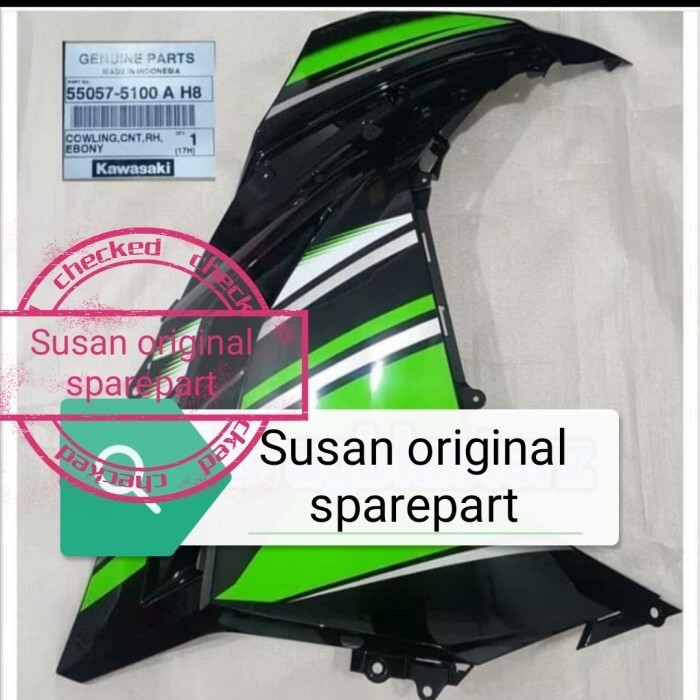 Fairing Kanan Ninja 250 Fi Se Spesial Hitam Hijau