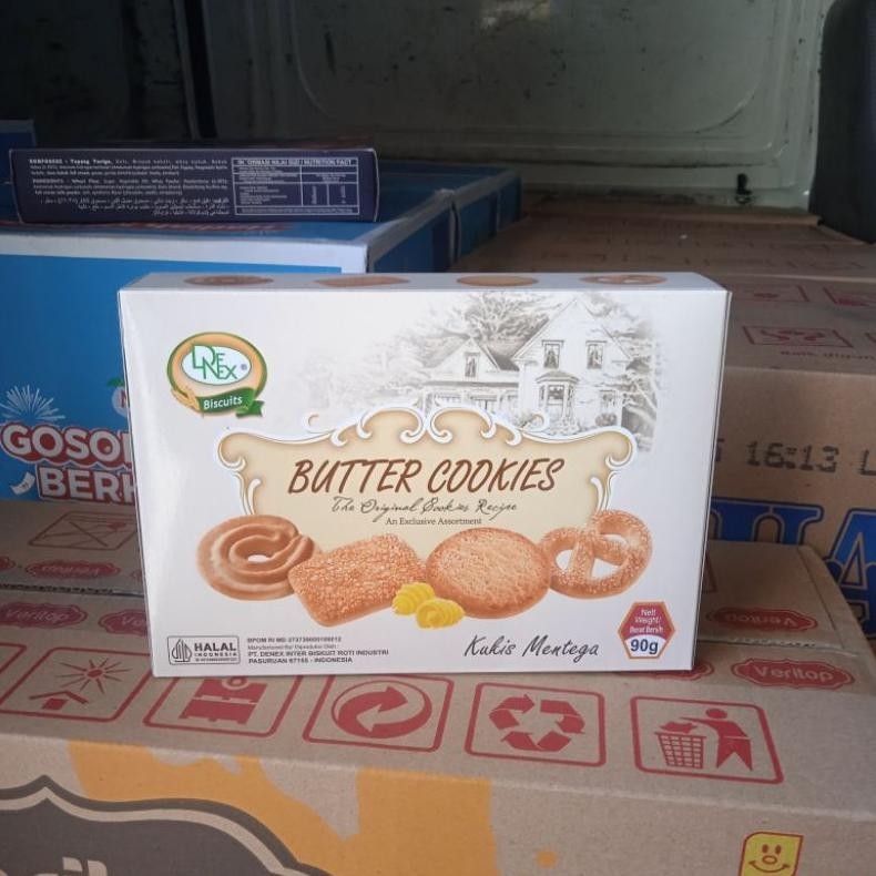 

Siap Kirim >>> Dnex Butter Cookies 90Gr Kartonan Isi 24Box