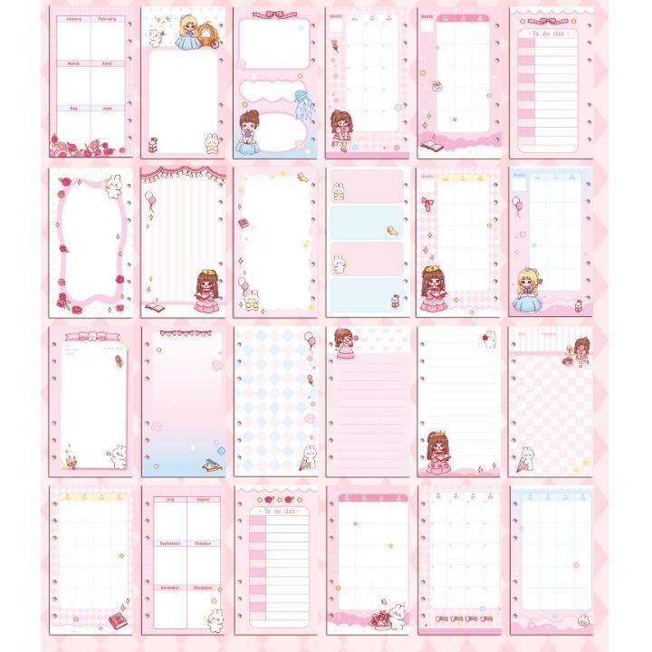 

Sale Zumoo Princess Art Binder Set Pvc A6 Full Color Paper Planner / Binder Set Pvc A6 Dengan Loose Leaf Planner Warna Grid Et-12