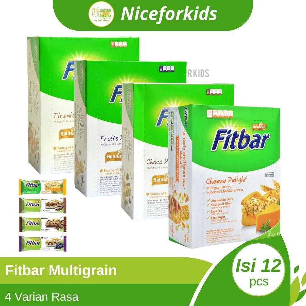 

tomonimart Fitbar Cemilan Instan Untuk Diet 1 box isi 12pcs (20gr) ||