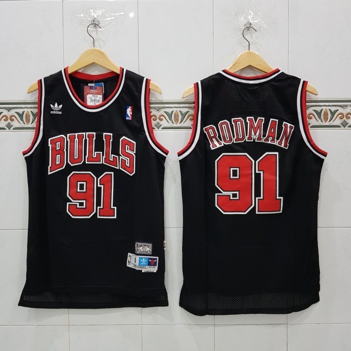 Baju Jersey Basket Classic Nba Dennis Rodman Chicago Bulls Hitam