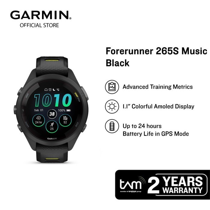 Garmin Forerunner 265S Music - Black