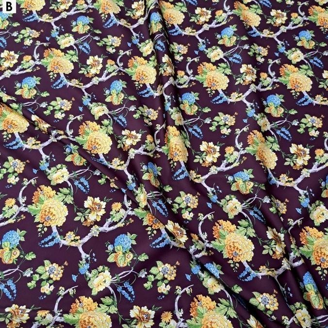 

New Kain Print Satin Silk / Satin Silk Print D-3909 (Per 0,5 Meter) Terbaik