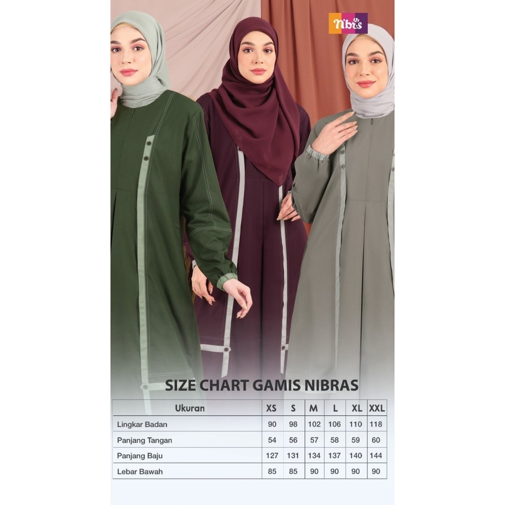 Nibras Gamis Wanita Nb B141 Dress Busui Syari Terbaru Murah HotR33A