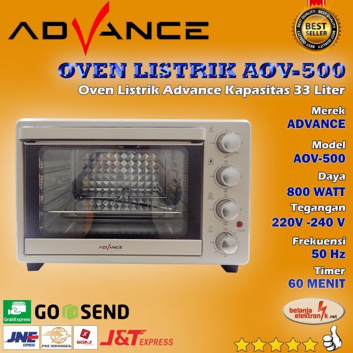 Oven Listrik Advance Aov-500 Electrik Oven 33 Liter 800W Aov-500