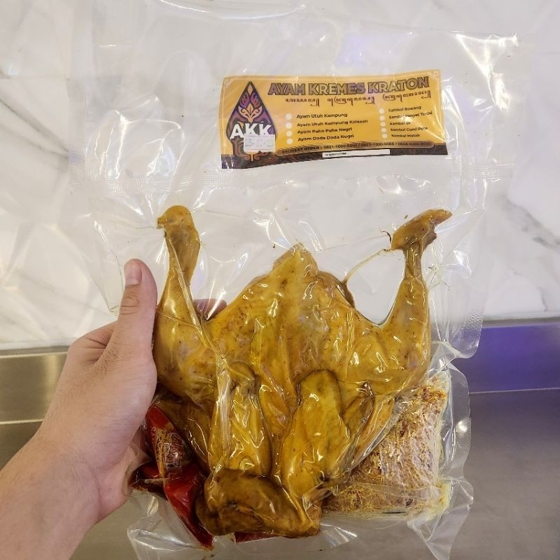 

Ayam Goreng Kremes Kampung Frozen, Free Sambal, Packing Vacuum 1 Ekor -Gratisongkir