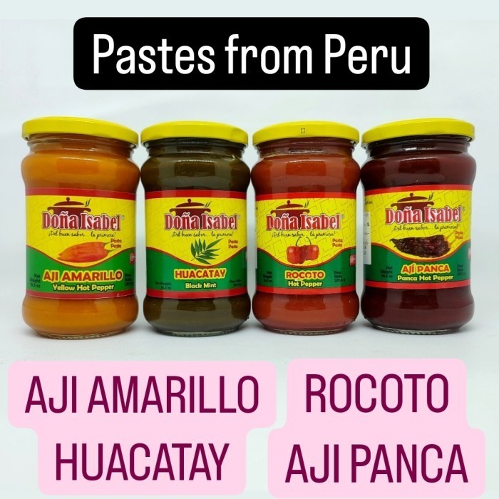 

Bumbu Masakan Peru, Huacatay - Aji Panca - Rocoto - Aji Amarillo -