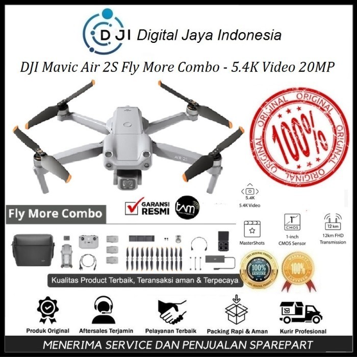 DJI Mavic Air 2S Fly More Combo - 5.4K Video 20MP Drone New Original