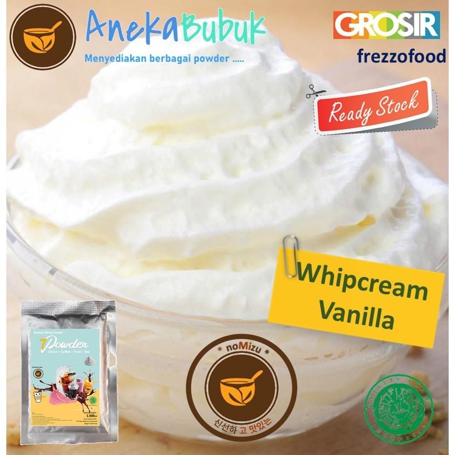 

READYYY KIRIM >> BUBUK WHIPPED CREAM RASA VANILLA 1 KG / WHIP CREAM BUBUK POWDER 1 KG / WIPPY CREAM / WHIPPY CREAM