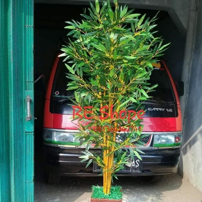 Bunga Hias Plastik pohon bambu