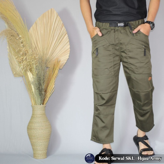 Celana Sirwal Muslim Outdoor Pria Bahan Katun Adem Dan Nyaman