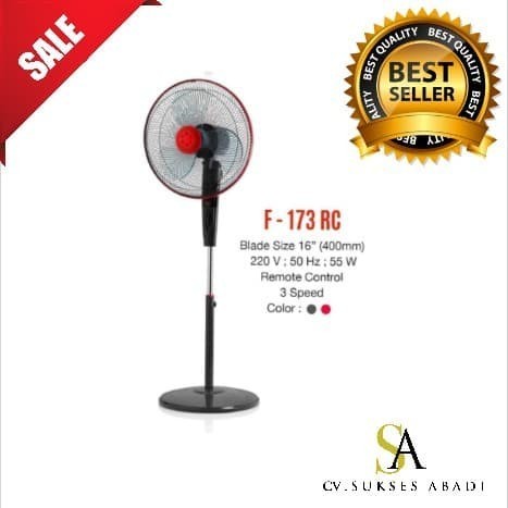 Maspion F-173Rc Kipas Angin Stand Fan 16 Inch Remote Termurah Surabaya