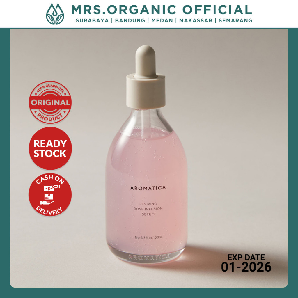 Aromatica Reviving Rose Infusion Serum 100ml - Serum Wajah