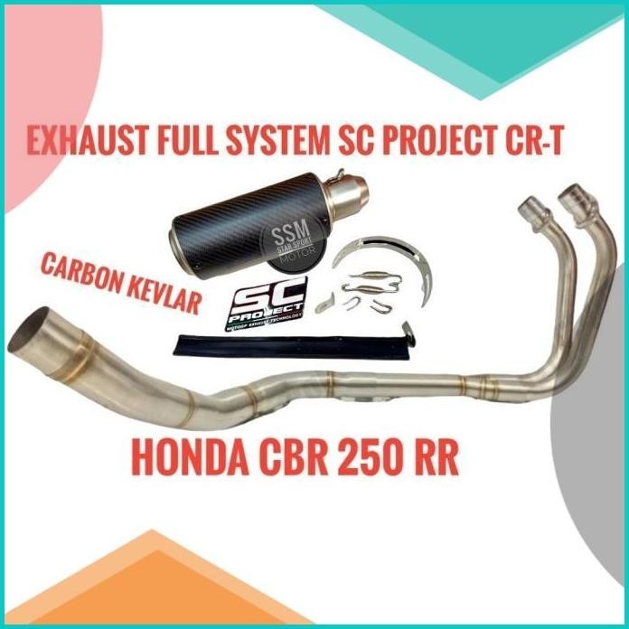 KNALPOT FULL SYSTEM SC PROJECT CR-T KARBON HONDA CBR 250 RR 19F3B2024