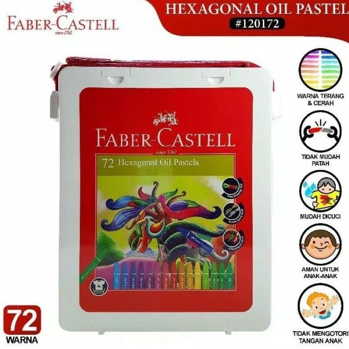 

Crayon 72 Warna Faber Castell / Hexagonal Oil Pastel Faber Castell 72 HT