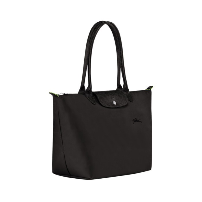 Longchamp Le Pliage Green L Tote Bag Black