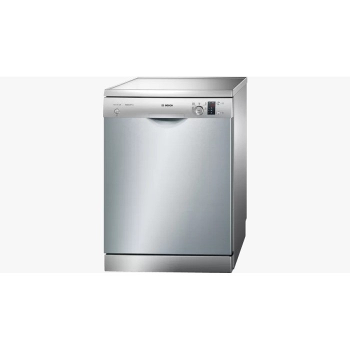 Free-Standing Bosch Dishwasher 60Cm Sms25Ai00V Seri 2 Silver Inox Original Dan Terpercaya