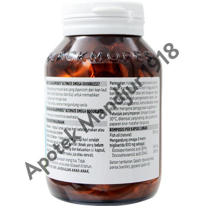 Blackmores Ultimate Omega Odourless 60 Tablet - Sumber Omega 3 Alami