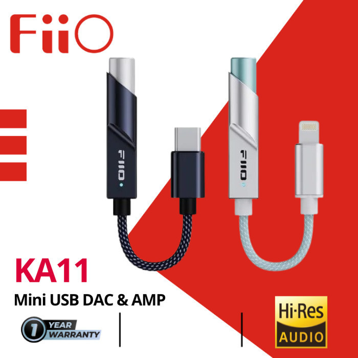 Fiio Ka11 / Ka-11 / Ka 11 Miniature Dac & Headphone Amp In Adapter